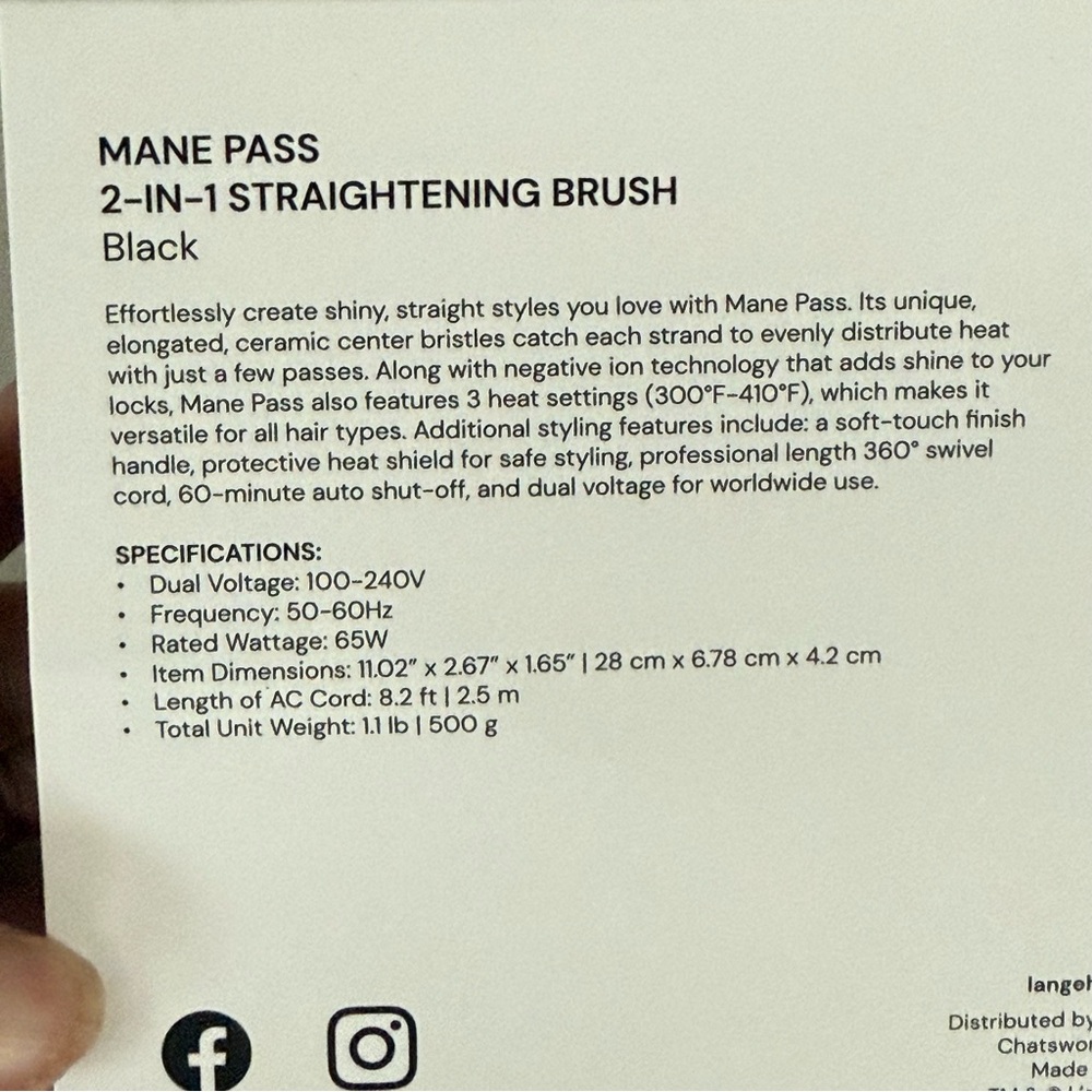 Lànge Mane Pass Straightening Brush - Picture 5 of 5